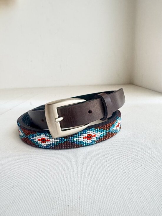 Vintage Braemar Skinny Beaded Western Belt main image 7